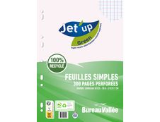 Jet'Up Green - 300 feuilles simples A4 - grands carreaux - perforées