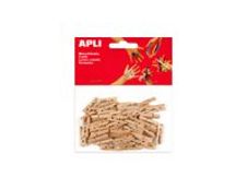 Apli - 45 mini pinces bois - naturel