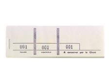 Exacompta - 10 Blocs tombola 3 volets de 100 tickets - 48 x 150 mm - numéroté - blanc