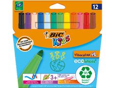 BIC Kids Visacolor XL - 12 Feutres - pointe large - couleurs assorties