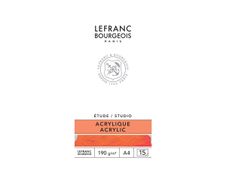 Lefranc & Bourgeois Studio - Papier pour peinture acrylique - A4 - 15 feuilles