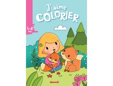 J'aime colorier (4-6 ans) - Petite fille et renards