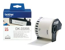 Brother DK-22205 - Ruban d'étiquettes auto-adhésives - 1 rouleau (62 mm x 30,5 m) - fond blanc écriture noire 
