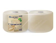Lucart Professional EcoNatural - Rouleau d'essuie-mains double épaisseur - 1000 feuilles - pack de 2