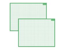 Bouchut - Ardoise médium - Séyès/Quadrillage - 32 x 42 cm - double face - vert