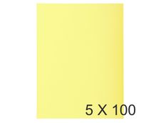 Exacompta Super 160 - 5 Paquets de 100 Chemises - 160 gr - jaune canari