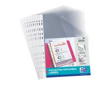 Oxford - 50 Pochettes perforées - A4 - lisse - pour 25 feuilles - 5/100