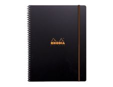 RhodiActive Probook - Cahier A4+ (22,5 x 29,7 cm) - 160 pages - petits carreaux (5x5 mm) - noir