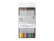 Winsor & Newton Studio Collection - 12 Crayons de couleur - boîte en métal - couleurs assorties