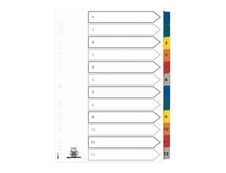ELBA StrongLine - Intercalaire 12 positions numériques 1 à 12 - A4 - carte blanche