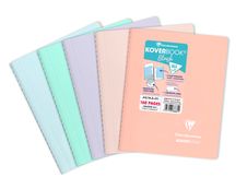 Clairefontaine Koverbook - Cahier polypro A5 - 160 pages - petits carreaux (5x5 mm) - disponible dans différentes couleurs pastels