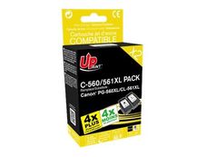 Cartouche compatible Canon PG-560XL/Canon CL-561XL - Pack de 2 - noir, cyan, magenta, jaune - Uprint