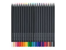 Faber-Castell Black Edition - 24 crayons de couleur - couleurs assorties