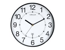 Unilux - Horloge Wave - mécanisme radio pilotée - 30 cm - noir