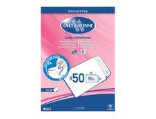 La Couronne - 50 Pochettes Enveloppes C4 229 x 324 mm - 90 gr - blanc - sans fenêtre - bande auto-adhésive