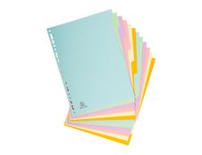 Exacompta Forever - Intercalaire 12 positions - A4 - carte recyclée couleurs pastel