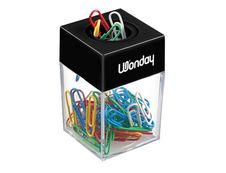 Wonday - Distributeur aimanté + 50 trombones couleurs assorties
