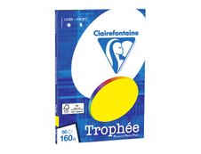 Clairefontaine Trophée - Papier couleur - A4 (210 x 297 mm) - 160 g/m² - 50 feuilles - jaune soleil