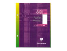 Clairefontaine - 60 feuilles simples 17x22 cm - perforées - blanches unies