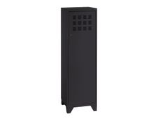 Casier de bureau avec pieds - 133 x 40 x 40 cm - noir