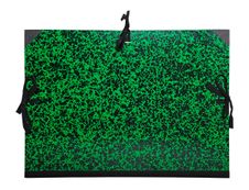 Exacompta - Carton à dessin - 26 x 33 cm - vert - fermeture par cordons