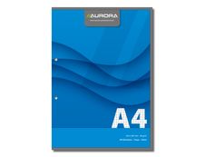 Aurora - Bloc de cours A4 - quadrille 5x5 mm + marge - 200 pages - perforation 2 trous - 60g