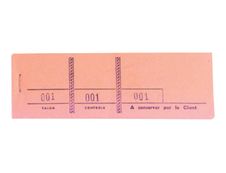 Exacompta - 10 Blocs tombola 3 volets de 100 tickets - 48 x 150 mm - numéroté - rouge