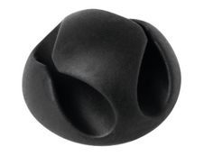 DURABLE CAVOLINE CLIP 1 - boite de 6 clips adhésif pour 2 câbles jusqu'à 5mm de diamètre - graphite