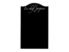 Bequet Brasserie - Tableau ardoise noire - 50 x 70 cm - découpe fronton