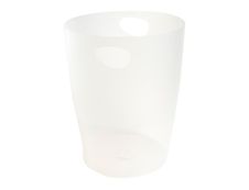 Exacompta Ecobin - Corbeille à papier 15L - blanc glacé translucide