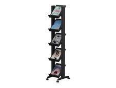 Présentoir mobile Corner - 5 tablettes pour documents format 24 x 32 cm - noir