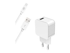 BigBen Connected - Chargeur secteur pour smartphone + câble USB A/Lightning - 1,2m - blanc