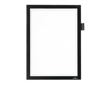 Durable Duraframe Note - Cadre d'affichage adhésif - A4 - noir - avec porte-stylo