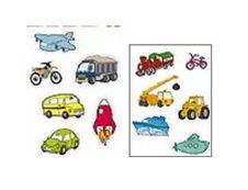 Apli - 24 maxi gommettes - transports