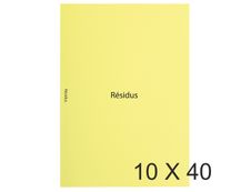 Exacompta - 10 Paquets de 40 Sous-chemises imprimées "résidus" - 160 gr - canari
