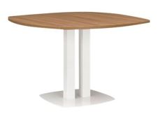 Table de réunion ronde XENON - 115 cm - Merisier italien