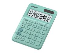 Calculatrice de bureau Casio MS-20UC - 12 chiffres - alimentation batterie et solaire - vert