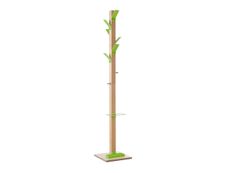 Porte-manteau en bois naturel avec porte parapluie EASYCLOTH - vert
