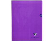 Clairefontaine Mimesys - Cahier polypro 24 x 32 cm - 96 pages - grands carreaux (Seyes) - violet