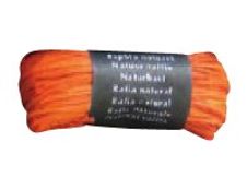 Maildor - Pelote de raphia naturel - ruban d'emballage 50 g - orange