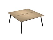 Bureau Bench LEONARDO - L180 x H74 x P168 - Pieds métal noirs - Chêne