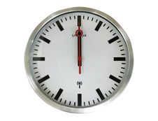 Unilux - Horloge Station - mécanisme radio pilotée - 35 cm - gris métal