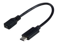 MCL Samar - adaptateur USB 3.1 type C (M) vers micro USB 2.0 (F) - 17 cm