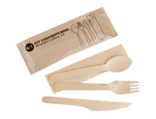 Guillin Servipack - 500 kits couverts en bois 3 en 1 - jetable