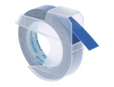 Dymo - Ruban d'étiquettes auto-adhésives 3D - 1 rouleau (9 mm x 3 m) - fond bleu brillant