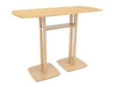 Table haute WOODY 150 cm - pieds sapin - plateau hêtre