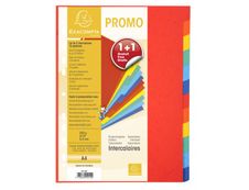 Exacompta - Lot de 2 intercalaires 12 positions - A4 - carte marbrée