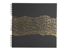 Exacompta Aramy - Album photos 32 x 32 cm - 60 pages - noir/or