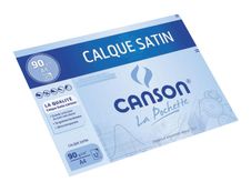 Canson - Pochette papier à dessin calque - 12 feuilles - A4 - 90G