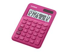 Calculatrice de bureau Casio MS-20UC - 12 chiffres - alimentation batterie et solaire - rouge